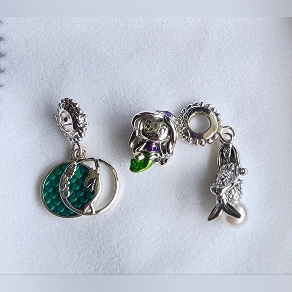NEW Disney the little Mermaid sterling silver charm bundle for Pandora bracelet - Picture 1 of 6